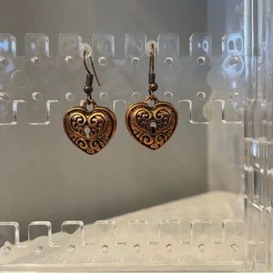 Throw Away the Key Copper Earrings